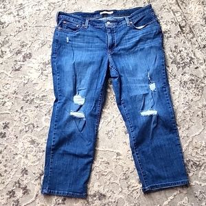 Boyfriend cut distressed womens Levi's size 20W